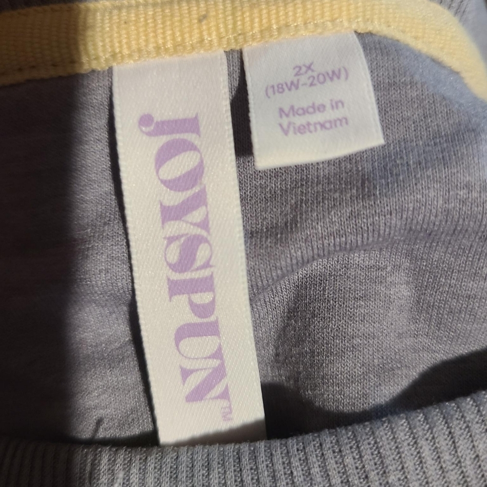 JOYSPUN gray sweatshirt retro print 2X - Picture 7 of 9
